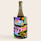 Retro cartoon sticker label pattern Wine Chiller Gallery Image 2