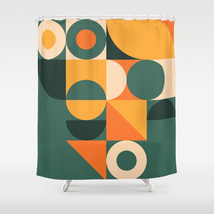 Modern Geometric 86D Shower Curtain Gallery Image 1