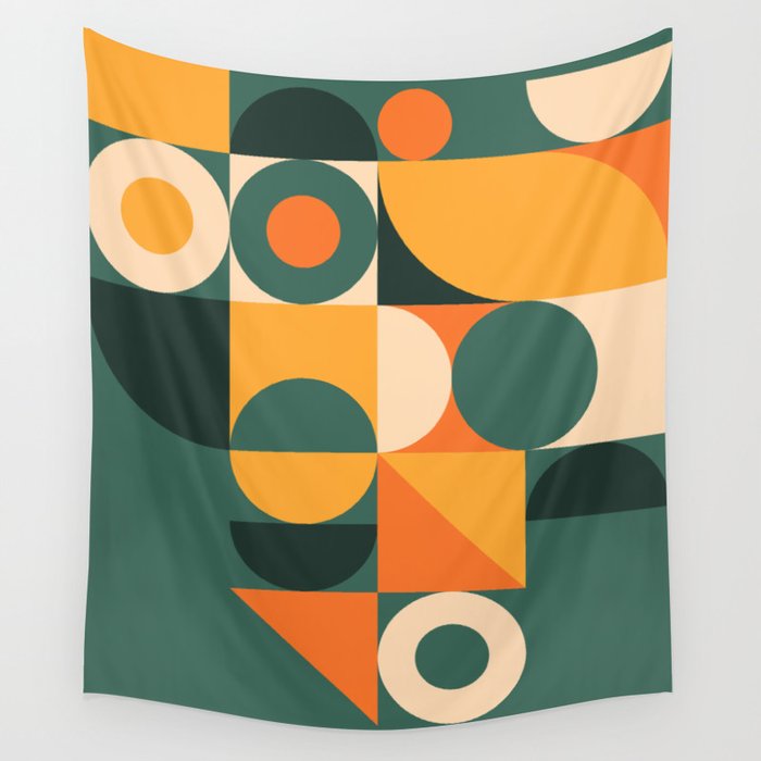 Modern Geometric 86D Wall Tapestry Gallery Image 1