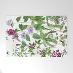 Marvelling In Mauve Botanical Illustration Welcome Mat Gallery Image 1