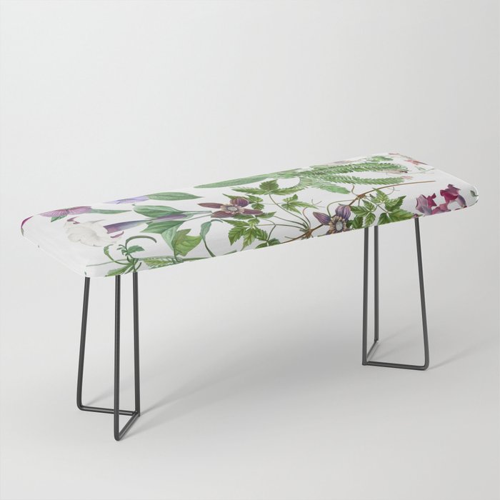Marvelling In Mauve Botanical Illustration Bench Gallery Image 1