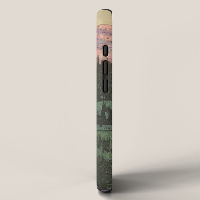 Hiroshi Yoshida Vintage Japanese Woodblock Print Reflection Lake Landscape iPhone Case Gallery Image 2