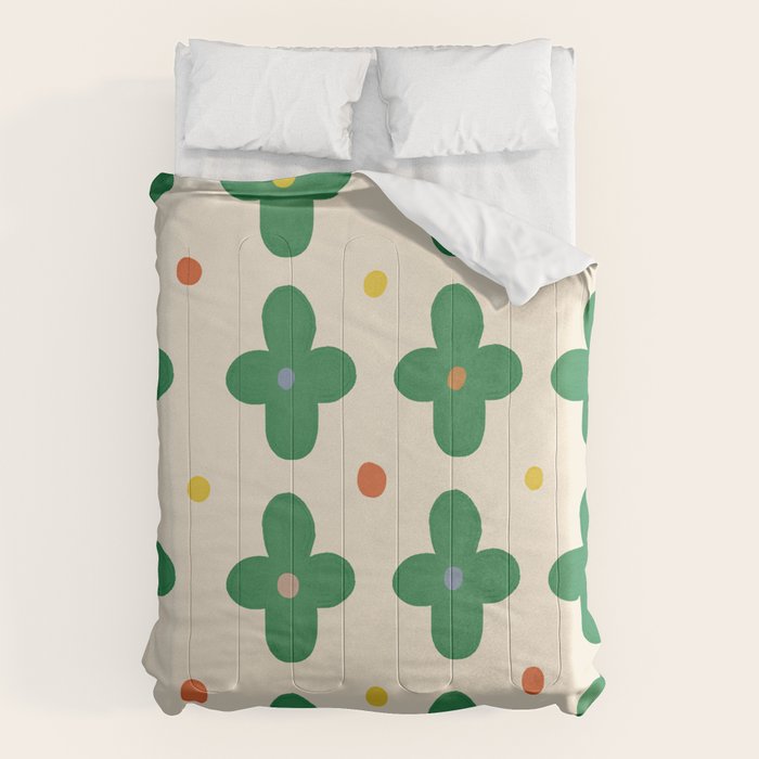Green Flowers Comforter Gallery Image 1