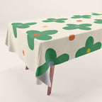 Green Flowers Tablecloth Gallery Image 1