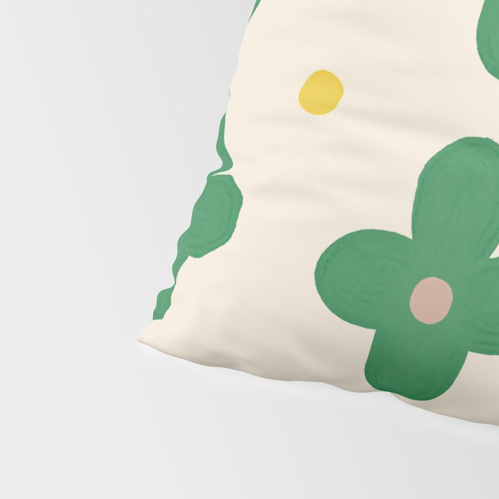 Green Flowers Pillow Sham Gallery Image 4