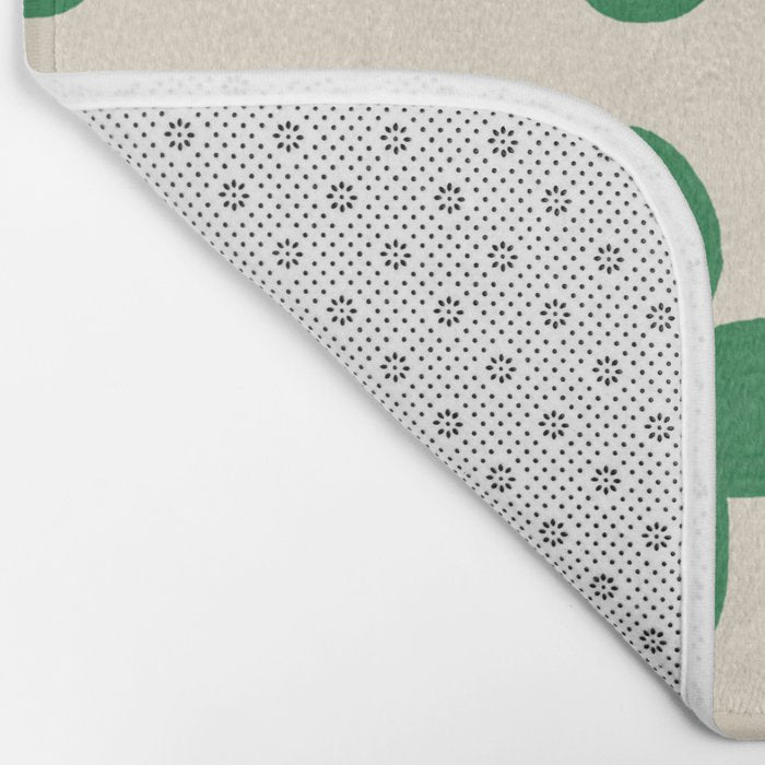 Green Flowers Bath Mat Gallery Image 2