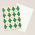 Green Flowers Stationery Card Gallery Image 2