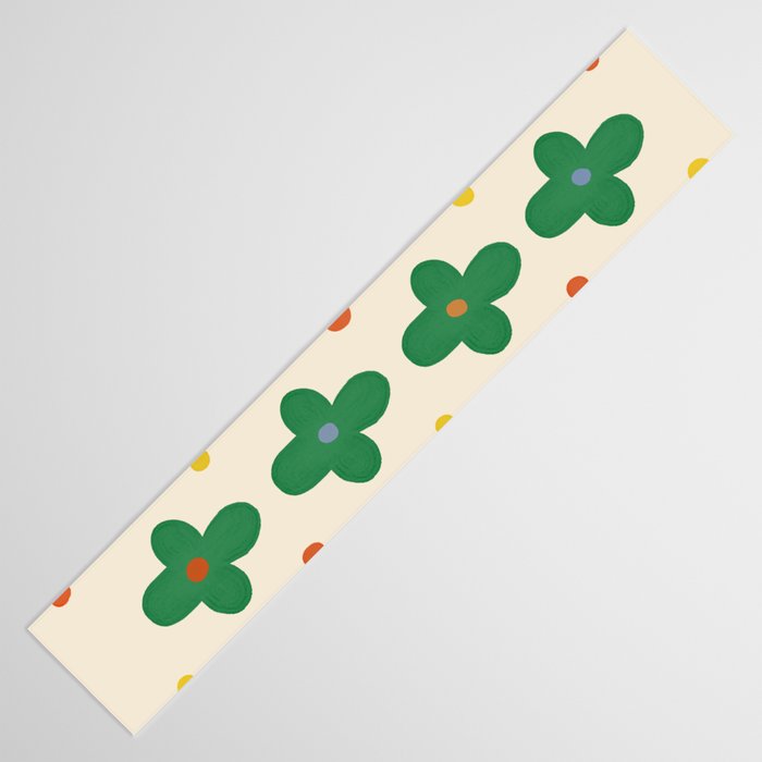 Green Flowers Table Runner Gallery Image 3