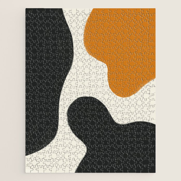 Neutral black orange curves Jigsaw Puzzle Gallery Image 1