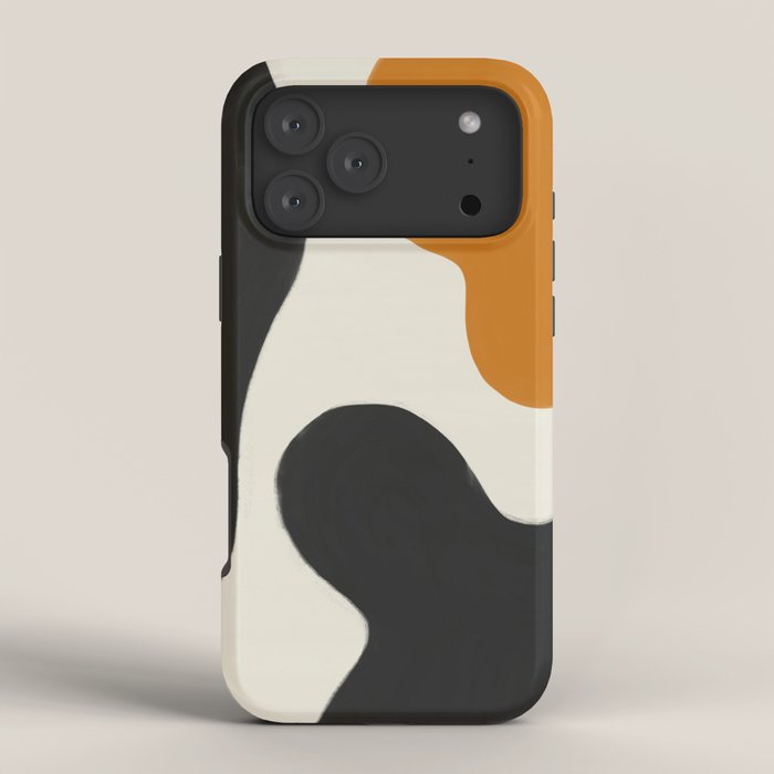 Neutral black orange curves iPhone Case Gallery Image 4