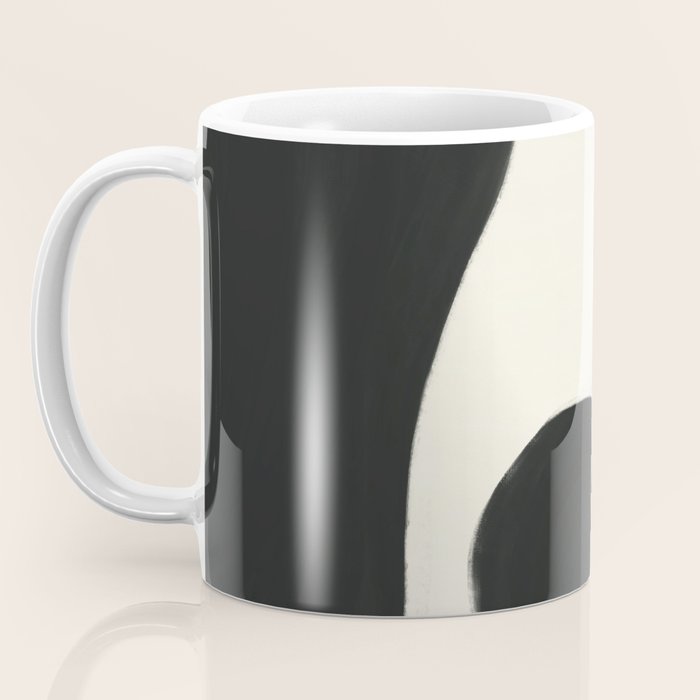 Neutral black orange curves Coffee Mug Gallery Image 3