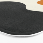 Neutral black orange curves Bath Mat Gallery Image 3