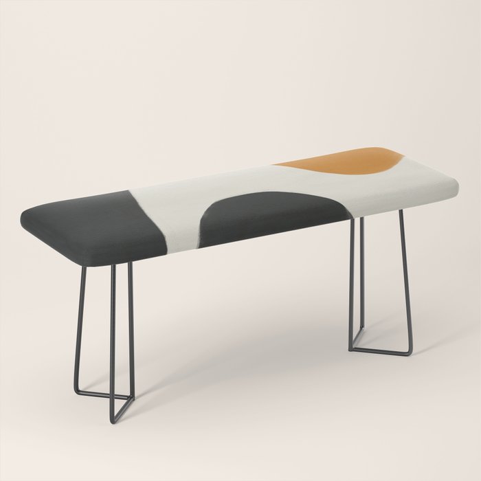 Neutral black orange curves Bench Gallery Image 1