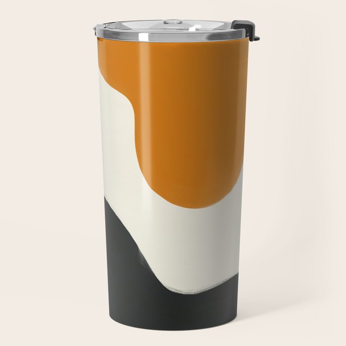 Neutral black orange curves Travel Mug Gallery Image 2