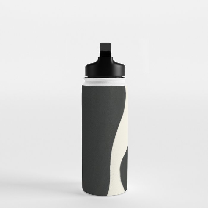 Neutral black orange curves Water Bottle Gallery Image 3