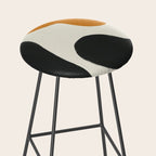 Neutral black orange curves Stool Gallery Image 2