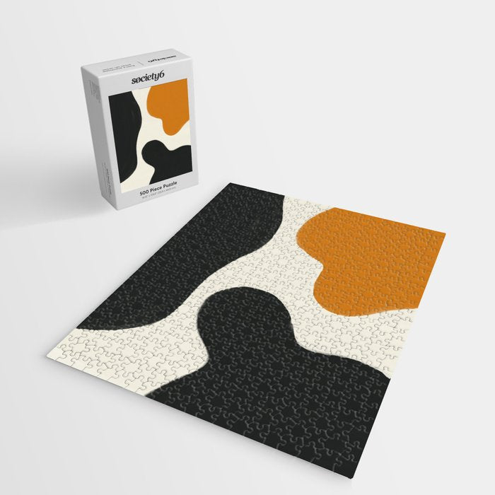Neutral black orange curves Jigsaw Puzzle Gallery Image 2