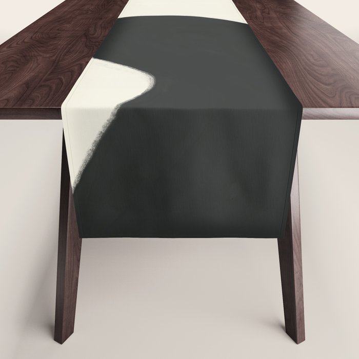 Neutral black orange curves Table Runner Gallery Image 1