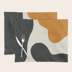 Neutral black orange curves Placemat Gallery Image 1