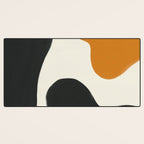 Neutral black orange curves Desk Mat Gallery Image 3