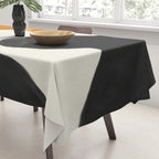Neutral black orange curves Tablecloth Gallery Image 3