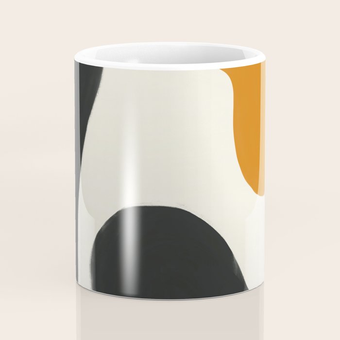 Neutral black orange curves Coffee Mug Gallery Image 4