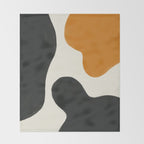 Neutral black orange curves Throw Blanket Gallery Image 2