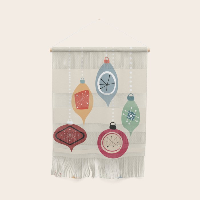 Retro Christmas Baubles Wall Hanging Gallery Image 1