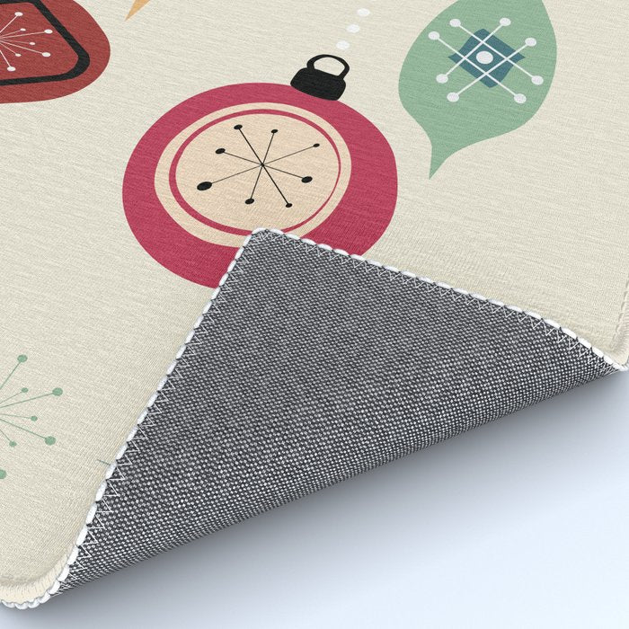 Retro Christmas Baubles Rug Gallery Image 4