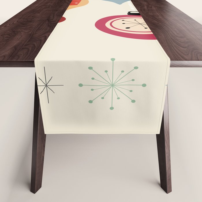Retro Christmas Baubles Table Runner Gallery Image 1
