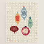Retro Christmas Baubles Jigsaw Puzzle Gallery Image 1