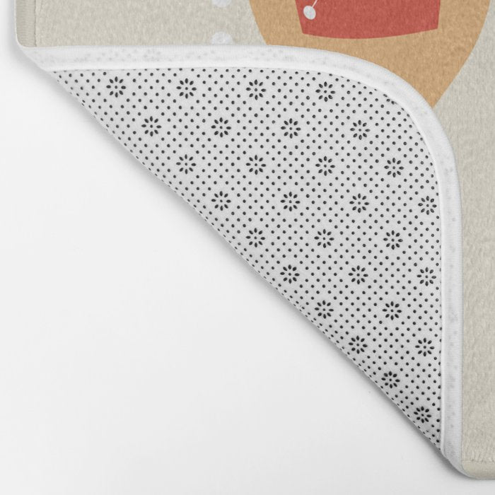 Retro Christmas Baubles Bath Mat Gallery Image 2
