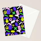 Trendy y2k sticker art pattern Stationery Card Gallery Image 2