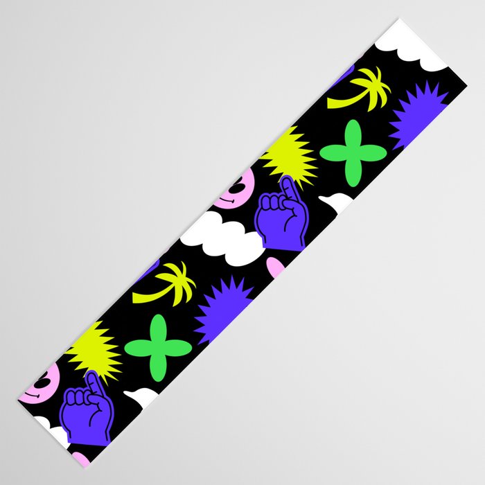 Trendy y2k sticker art pattern Table Runner Gallery Image 3