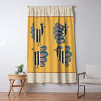 Striped Bird Pair II Window Curtain Gallery Image 5
