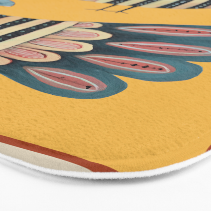 Striped Bird Pair II Bath Mat Gallery Image 3