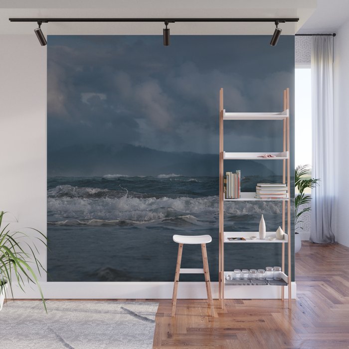 Dark Ocean Blues Wall Mural Gallery Image 1
