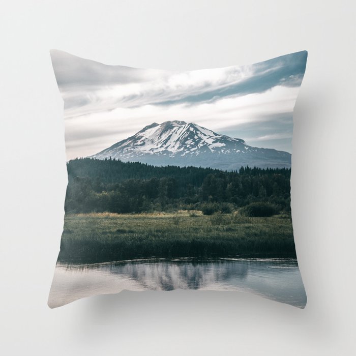 Mount Adams Reflections Throw Pillow Gallery Image 6