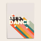 Let's Dance - retro rainbow typography Notebook Gallery Image 4