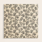 Sneakers // Black & White Wood Wall Art Gallery Image 1