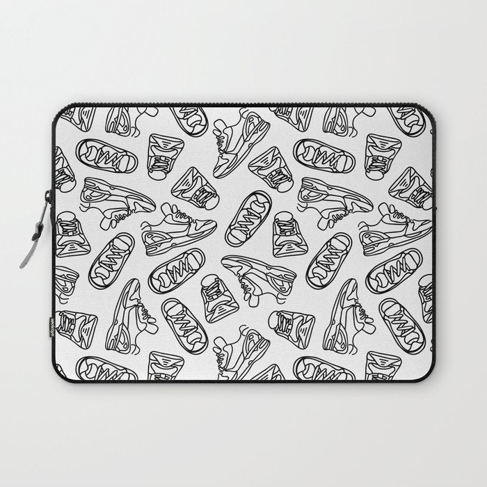 Sneakers // Black & White Laptop Sleeve Gallery Image 1