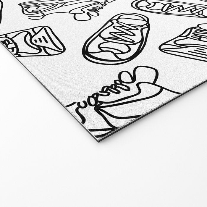 Sneakers // Black & White Welcome Mat Gallery Image 2