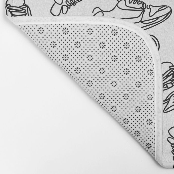 Sneakers // Black & White Bath Mat Gallery Image 2