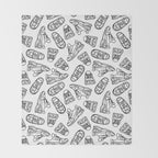 Sneakers // Black & White Throw Blanket Gallery Image 2