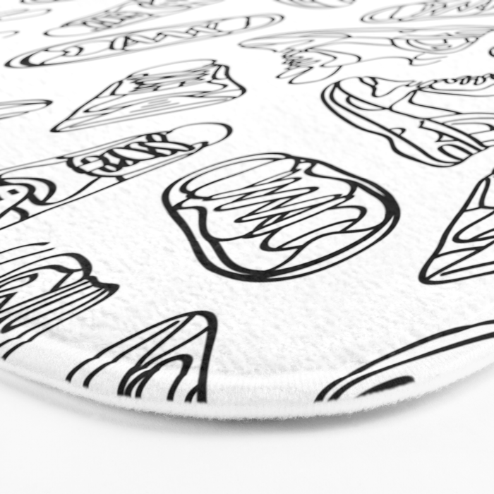 Sneakers // Black & White Bath Mat Gallery Image 3