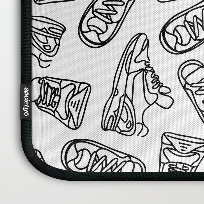 Sneakers // Black & White Laptop Sleeve Gallery Image 3
