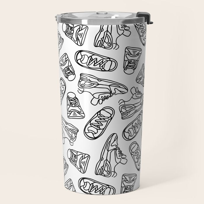 Sneakers // Black & White Travel Mug Gallery Image 2