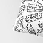 Sneakers // Black & White Pillow Sham Gallery Image 4