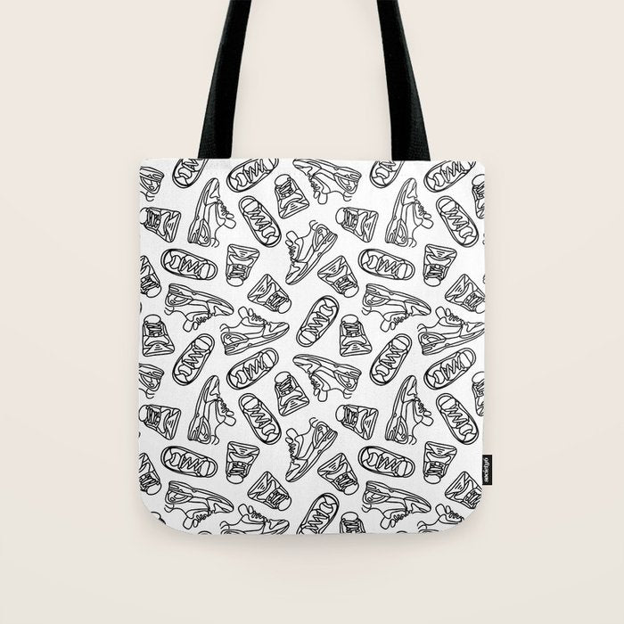 Sneakers // Black & White Tote Bag Gallery Image 1