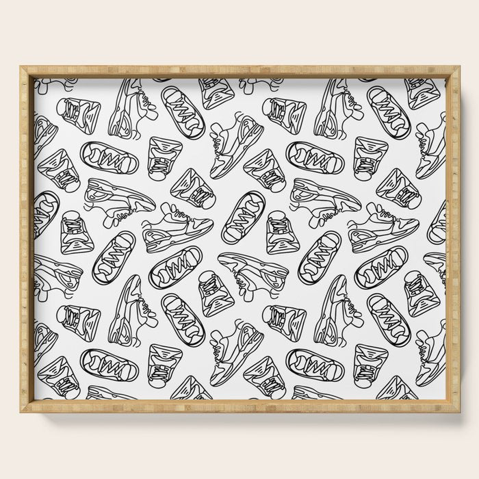 Sneakers // Black & White Serving Tray Gallery Image 1